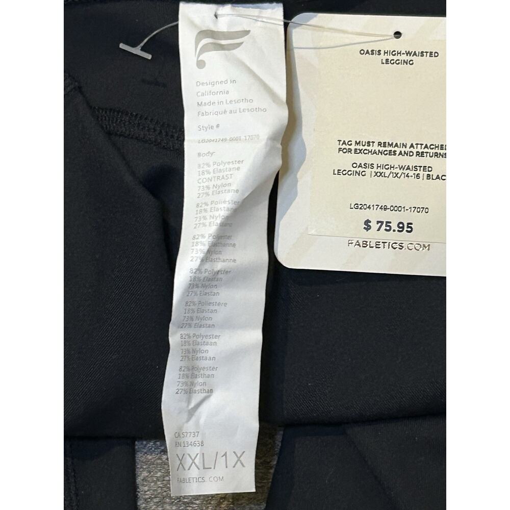 NWT Fabletics Pure Luxe Oasis High-Waisted Leggings size XXL - Picture 4 of 6